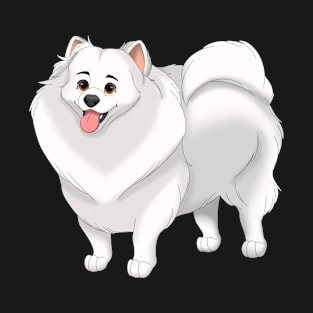 White Pomeranian Dog T-Shirt