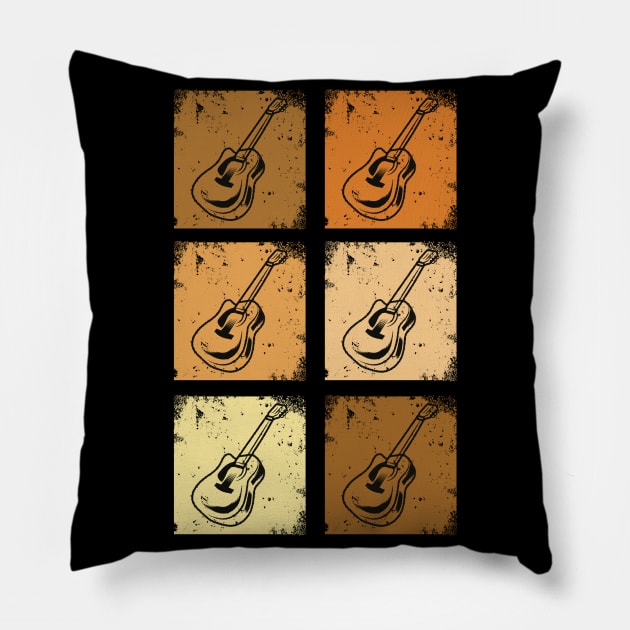 Retro String Rhythms Pillow by Life2LiveDesign