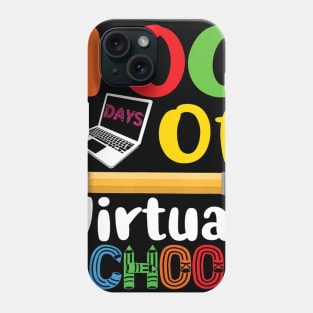 100th Day Of Virtual School Learning Teachers Students Gift Phone Case