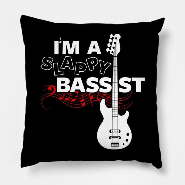 Funny Bassist Bass Player Bass Guitarist Clever Musician Band Slogan Pillow by BoggsNicolas