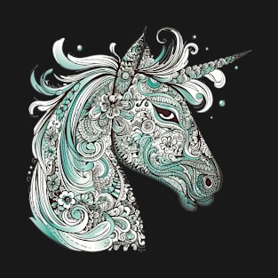 Floral Unicorn T-Shirt T-Shirt