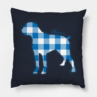 Plaid Boxer Dog Pillow