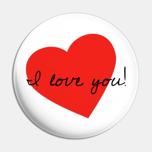 Red Hearted Love Pin