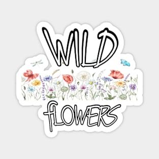 Spring in Bloom Watercolor Garden and Wildflower florist Magnet