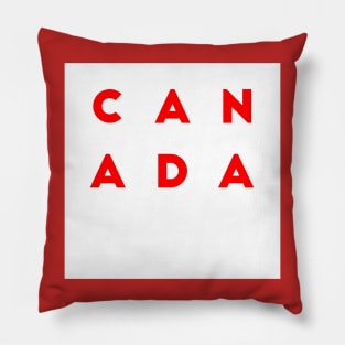 Canada | White square red letters Pillow