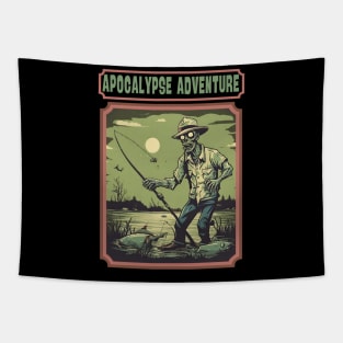 Zombie fishing adventure Tapestry