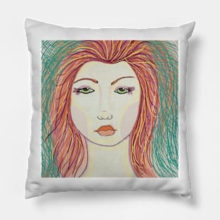 Lioness in the Wild digital art Pillow