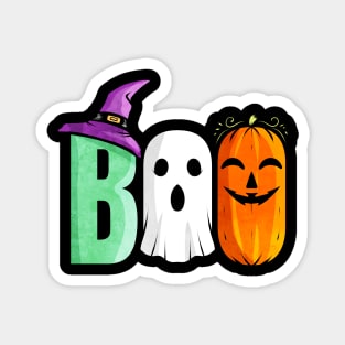 The Three Boo Witch Ghost Pumpkin Costume Halloween Magnet