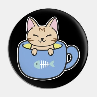 Tea cat Pin