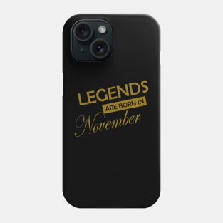 Legends are born in .. gold design Phone Case