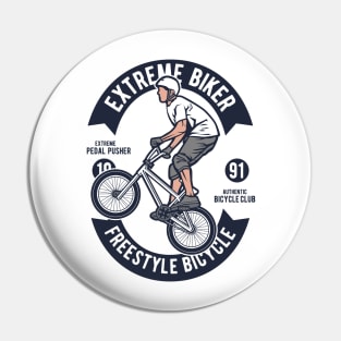 Extreme Biker Fresstyle Bicycle Pin