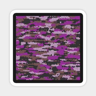 Camo Pattern - Purple Brown Magnet