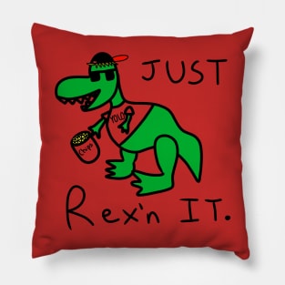 Cool Skater T-rex Pillow