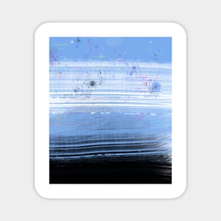 Abstract Landscape Blue Black Magnet