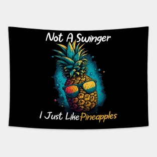 Not A Swinger I Just Like Pineapples Summer Fruit Tapestry