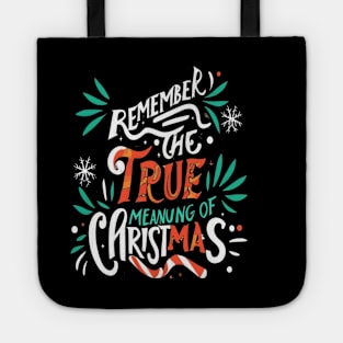 Remember The True Meaning Of Chrstmas, Santa Waving, Christmas Sa Tote