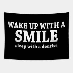 WAKE UP WITH A SMILE Tapestry