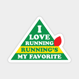 I Love Running Running's My Favorite Funny Christmas Runner Magnet