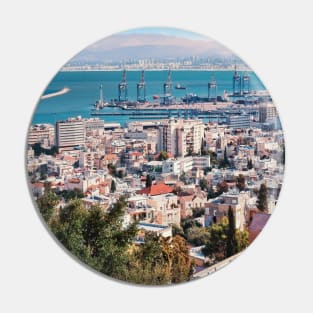 Israel, Haifa. Cityscape Pin