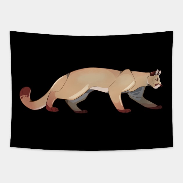 Mountain Lion No Cactus Tapestry by larkspurhearts