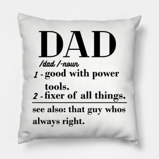 Dad Definition father day gift dad Pillow