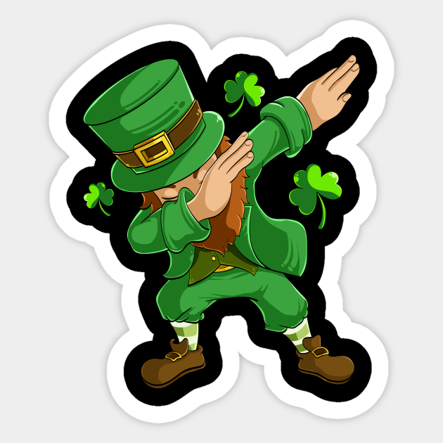 Little Leprechaun St Patrick S Day Gift Boys Dabbing Leprechaun Sticker Teepublic Au