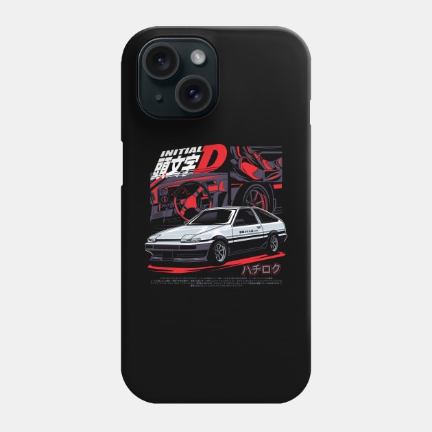 Ae86 Anime Phone Case by cungtudaeast