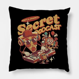 Matt and Shane's Secret Podcast Pizza Party Toon Design Pillow