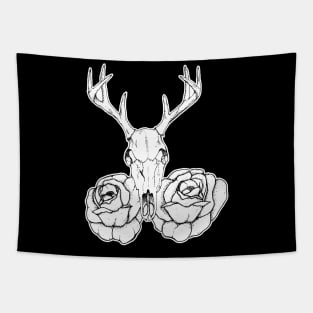 THE REDDEER WITH ROSES Tapestry