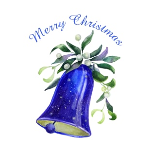 Beautiful Christmas Bell and Mistletoe T-Shirt