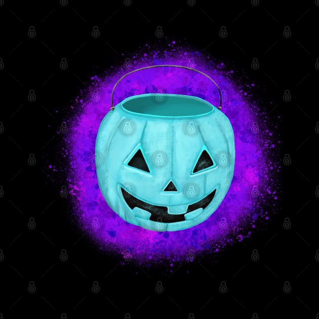 Teal Pumpkin Pail by PainterBen