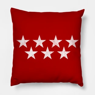 Comunidad de Madrid // Vintage Look Faded Flag Design Pillow