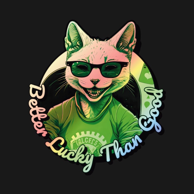 Better Lucky Than Good: Poker Cat V by GozuDesigns