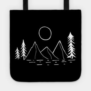 Traditional Style Mountains Tote