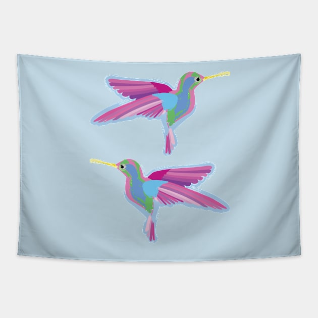 Hummingbird Tapestry by evisionarts