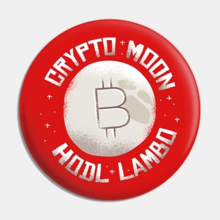 Crypto Moon Hodl  Lambo Graphic Tee Pin