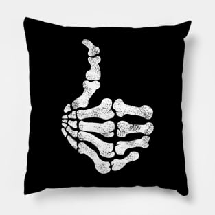 Thumbs up Skeleton Hand Halloween Pillow