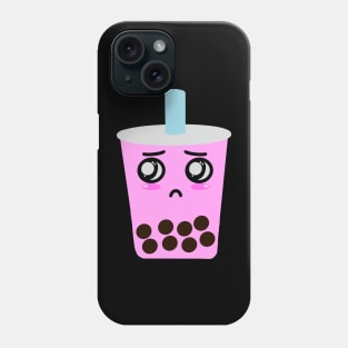 Sad pink boba Phone Case