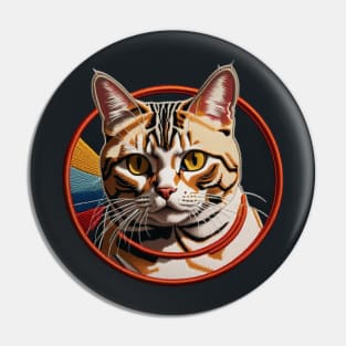 American Shorthair Embroidered Patch Pin