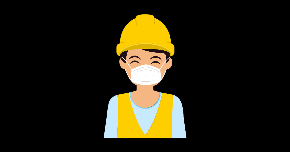 engineer wearing mask - Engineer Wearing Mask - Sticker | TeePublic