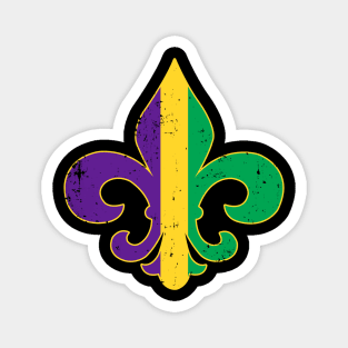 Mardi Gras Fleur De Lis Party Costume New Orleans Vacation Magnet