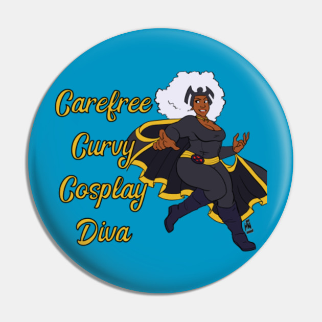 Carefree Curvy Diva - Storm Pin | TeePublic