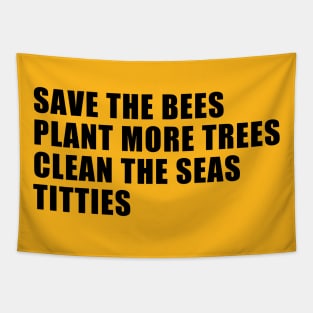 Save the bees plant more trees Tapestry