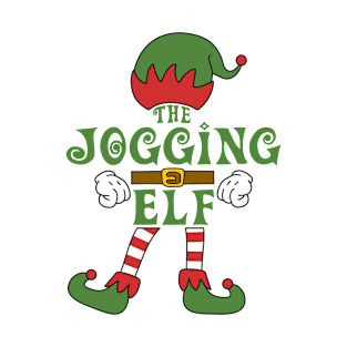 The Jogging Elf Christmas Family Matching Outfits Group Attire T-Shirt