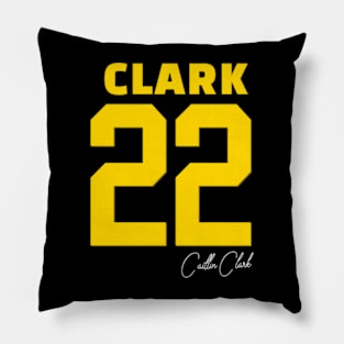 Clark 22 Caitlin Clark Script font Pillow