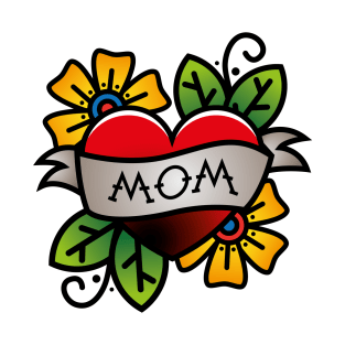 Mom Heart Tattoo T-Shirt