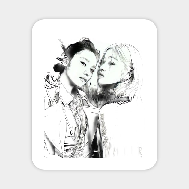 Itzy ryujin x yeji Magnet by Danwpap2