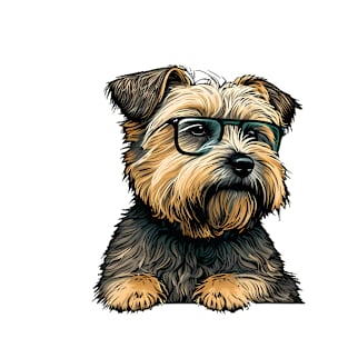 Norfolk Terrier in Glasses T-Shirt