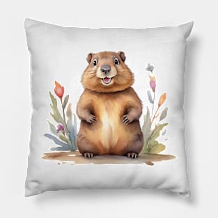 Happy Groundhog Day Pillow