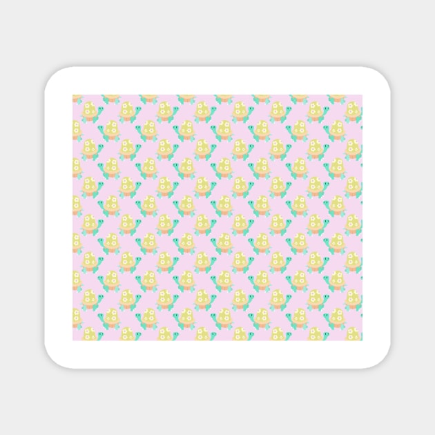 Pastel Flower Tortoise Pattern Magnet by saradaboru